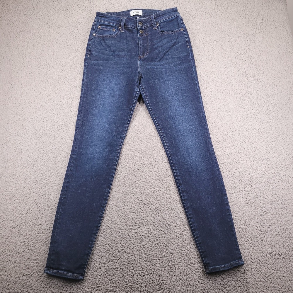 PISTOLA Jeans Womens Size 28 Aline High Rise Skinny Metropolitan Dark Wash Denim